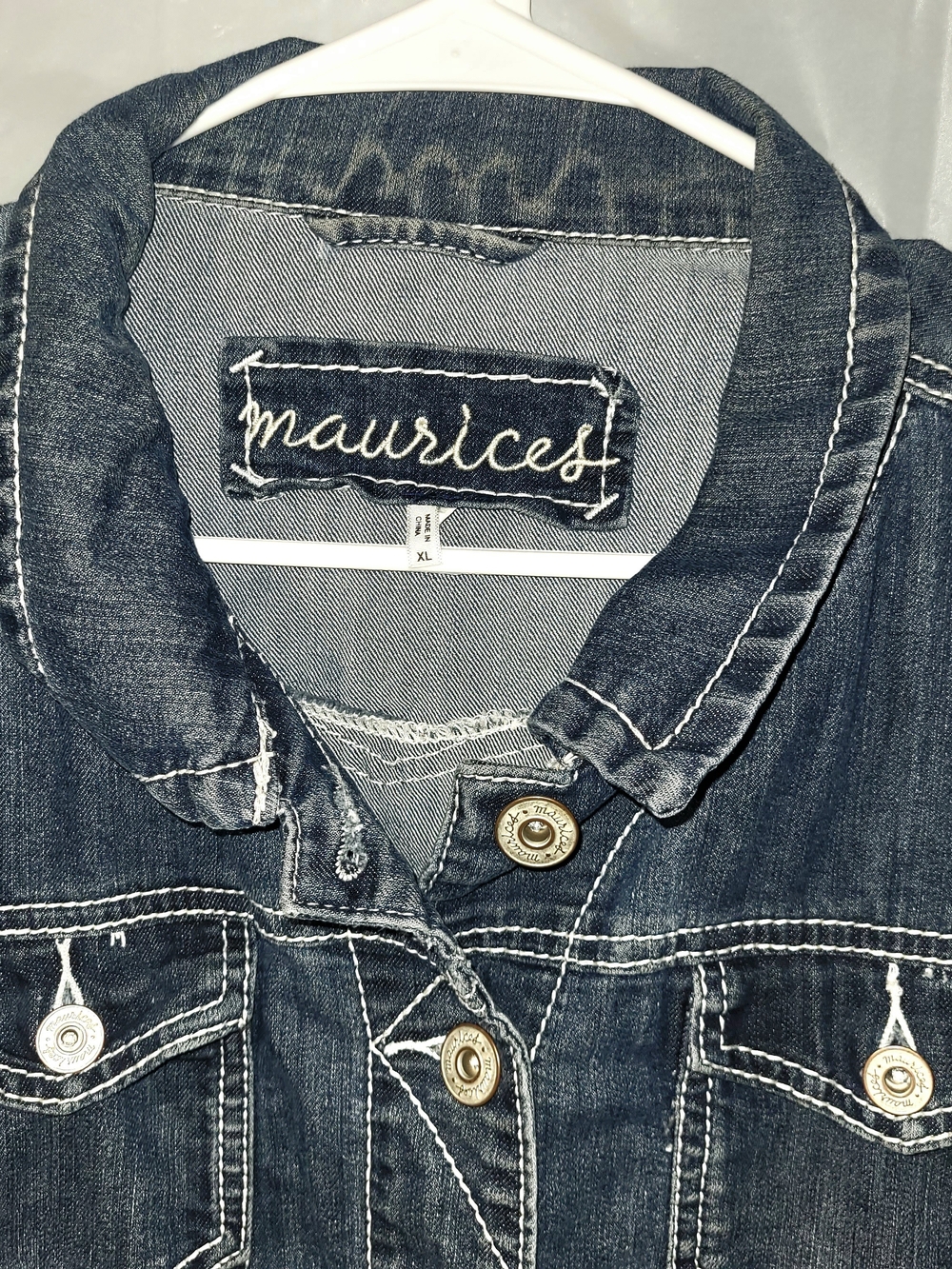 Maurices Women’s Dark Blue Denim Jacket - XL